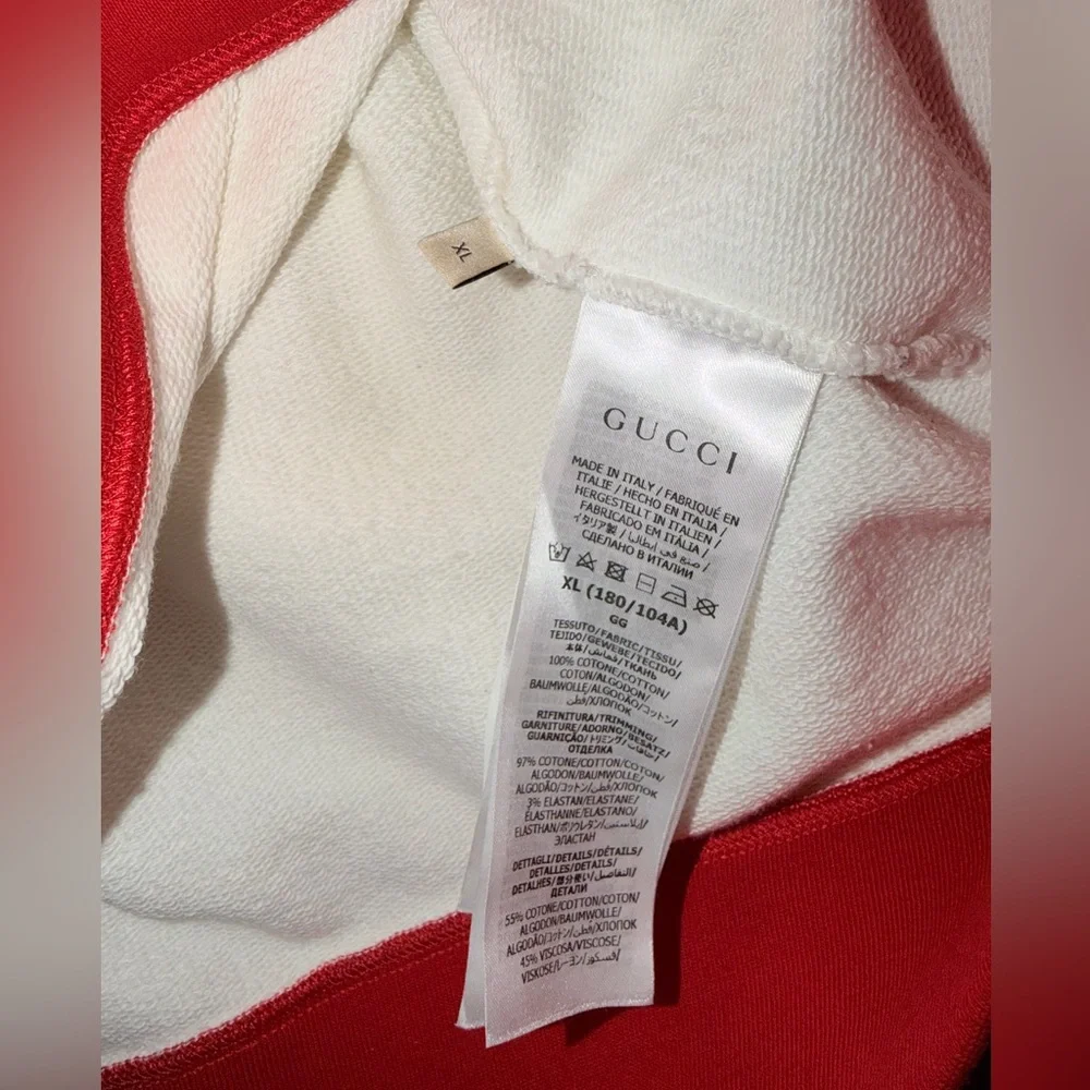 Gucci White, Blue & Red Logo Crewneck Sweater - Picture 5 of 5
